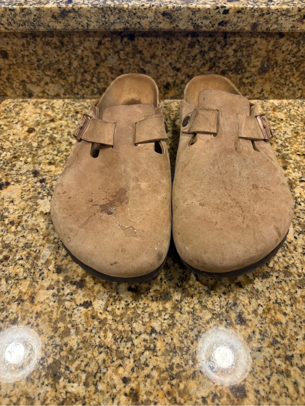 Birkenstock Boston Clogs Tan Oiled Leather Men’s Size 45 US 12-12.5